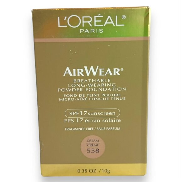 L'Oreal Other - L'Oreal AirWear CREAM 558 Breathable Long-Wearing Powder Foundation SPF17